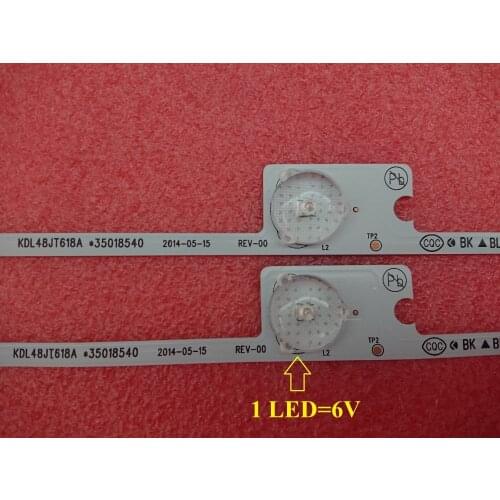 100%New 80 Pieces/lot LED strips bar working for KDL48JT618U KDL48JT618A 35018539 35018540 35018541 6 LEDS*6V 44.2cm