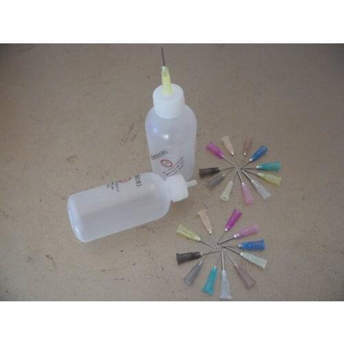 2 pcs/Lot 50cc Plastic applicator luer slip tip needle bottle/dispensing bottle/alcohol, Rosin,soft solder bottle