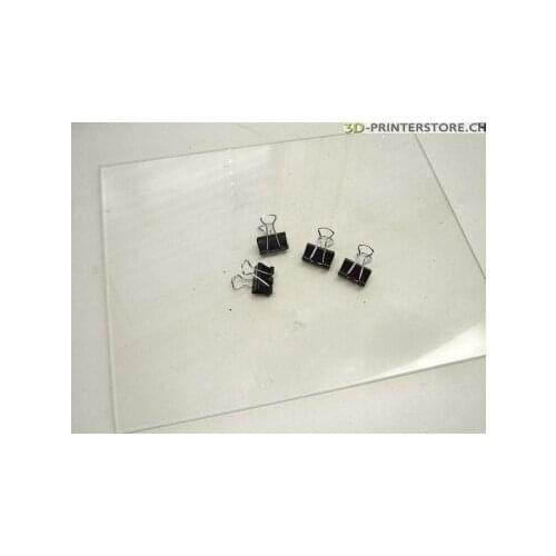 SWMAKER Craftbot 3D printer Parts Borosilicate-Glass plate Borosilicate Glass+4pcs clips Build Surface 250x215mm 3mm thickness