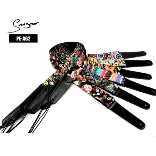 Smiger 1Pc Guitar Strap PE-A62 Adjustable Guitar Denim Strap With Pick Holder Random Color For Guitar Musical Accessories
