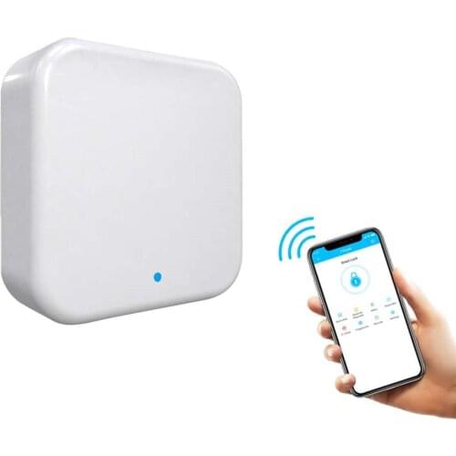 Wi-Fi Gateway Remotely Control Bluetooth Smart Door Lock with TT Lock App, G2 Gateway Smart Hub Work with Alexa Voice Control
