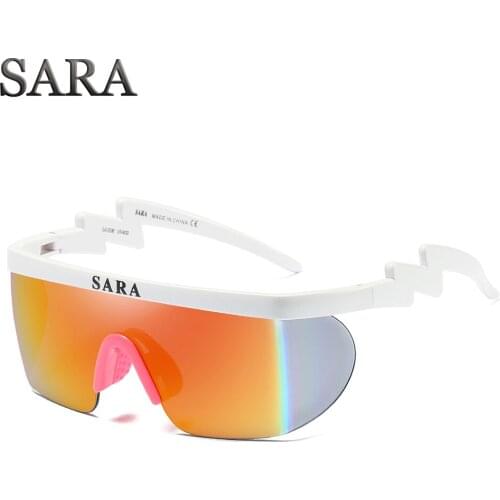 Sunglasses Men Vintage Sport Goggles Italy Design Coating Mirror For SARA Sunglasses Shades gafas de sol UV Protection SA3596 CE
