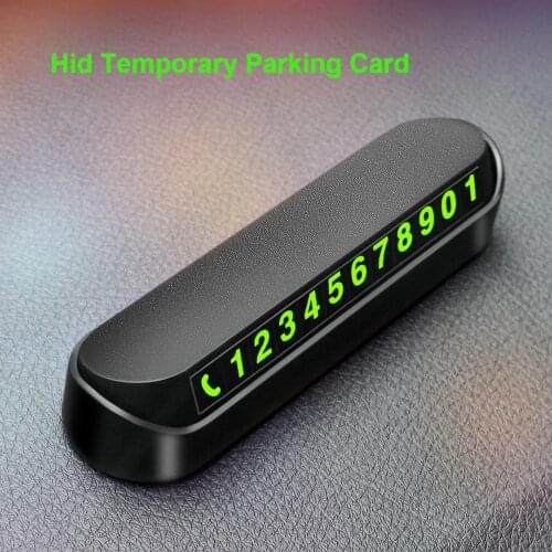 Luminous Car Temporary Parking Card Phone Number hid Car Temporary Mobile Phone Number Card Car Sticker for Toyota BMW Ford VW