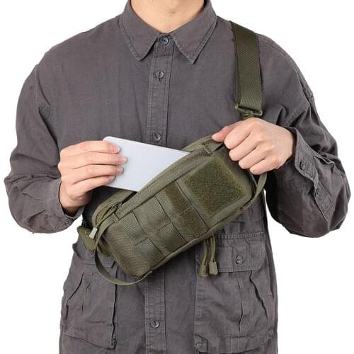 Tactical Molle Chest Bag 1000D Nylon EDC Waist Pouch Outdoor Sports Bag Shoulder Bag Medical Bag Hiking Hunting Camping Pack