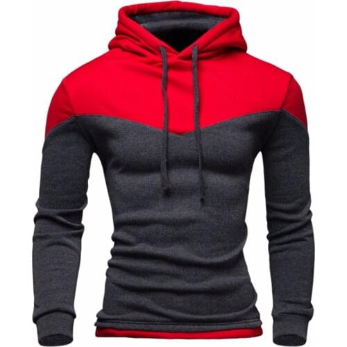 New Hoodies Men Fashion Sweatshirts Male Sweatshirt Teenage Casual Cardigan Hoody Jacket Autumn Coat Man Slim Patchwork Color