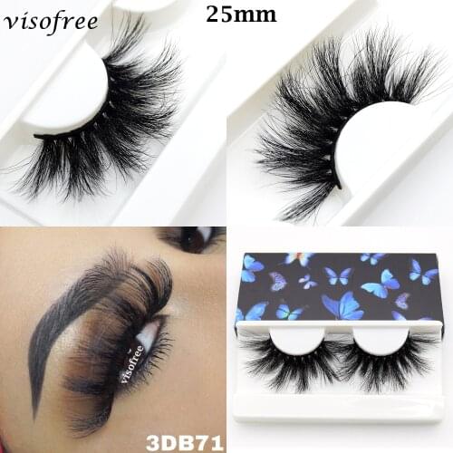 Visofree 5D Mink Eyelashes Long Lasting Mink Lashes Natural Dramatic Volume Eyelashes Extension Thick Long 3D False Eyelashes
