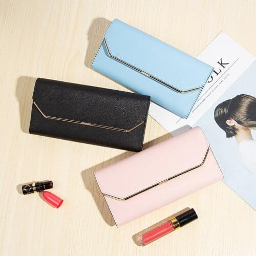 Fashionable casual light RFID anti-theft card reader cowhide leather womens wallet handbag long clutch