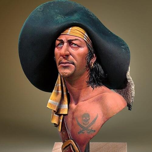 1/12 Pirate, Madagascar 1720, Resin Model bust figure GK, Unassembled and unpainted kit