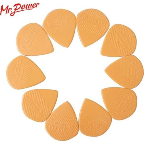 10Pcs Non-slip Guitar Picks for Electric Acoustic Guitar Bass Folk Plastic Steel Material Anti Wear Durability JOYO Plectrum