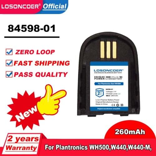 260mAh Battery for Plantronics Savi WH500,W440,W440-M,W740,W740-M,W745,84598-01,82742-01,V4240T WH500A For Microsoft Lync 2010