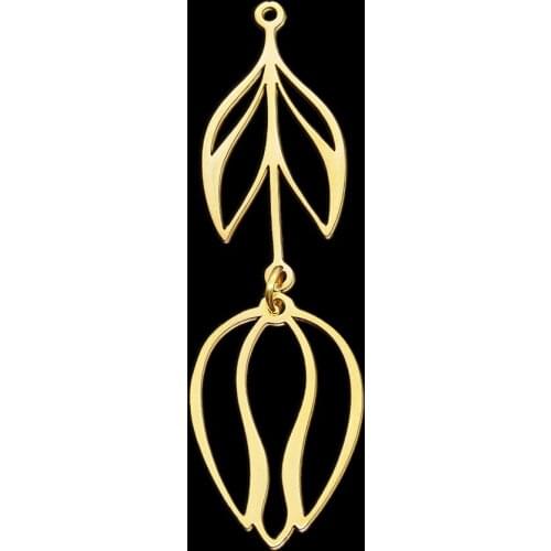 5pcs/lot 100% Stainless Steel Beautiful Tulips DIY Earring Pendant Charm Wholesale Factory Prices Finding Supplies Custom Charms