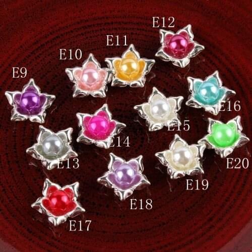 50 pcs/ lot , 20 mm petal Pearl embellishments apparel handmade boutons buttons for hair apparel accessories