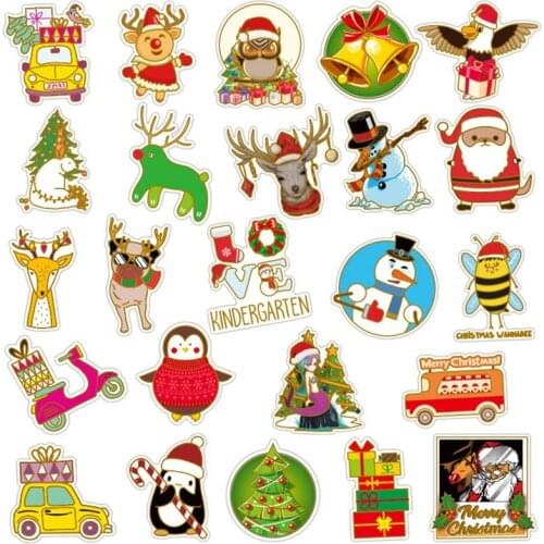 52 Pcs Man Christmas Character Decorative Stickers Adhesive Stickers DIY Decoration Diary Stationery Stickers Children Gift
