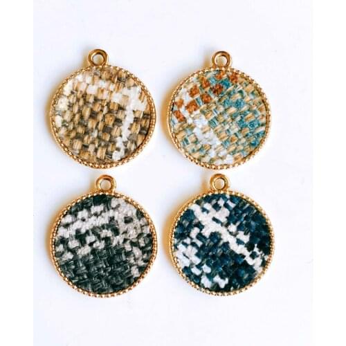 Round Wool Stuff Spacer Eardrop Pendant Necklace Supplies for Jewelry Making Earring Accessories Components6pcs