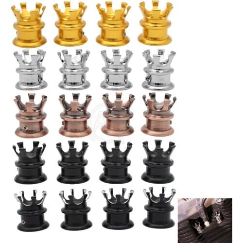 4pcs Motocross Accessories Crown Style Spark Plug Head Bolt Cap Covers Plug For Harley Twin Cam Sportster XL883 XL1200