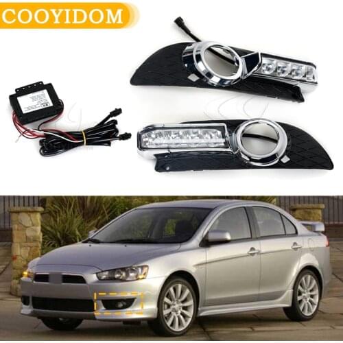 Car LED DRL Daytime Running Lamp Fog Light For Mitsubishi Lancer EX 2009 2010 2011 2013 2014 Car Accessories Decoration