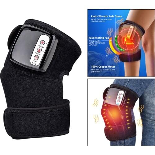 Wireless Heating Knee Massager Pads for Pain Relief Heated Vibration UK Plug