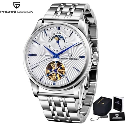 Pagani Design 2021 New Gyro Watches Mens Automatic Mechanical Watch Luxury Fashion Stainless Steel Waterproof Watch Mens Clock