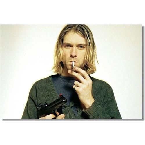 D0844 Kurt Cobain Music Singer Star Silk Fabric Poster Art Decor Indoor Painting Gift