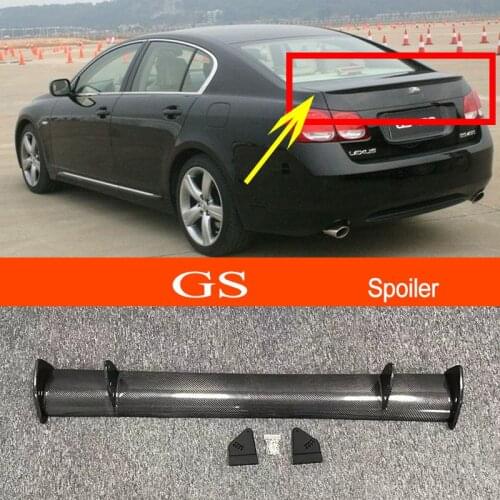 GS 2005-2011 Real Carbon Fiber GT-style Car-styling Sporty Rear Trunk Wing Spoiler for Lexus GS 2005-2011 Sedan