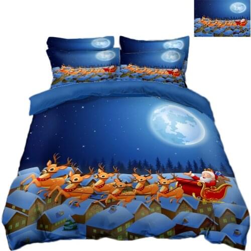 King size bed in a bag sets twin size 3D bedding set Pillowcase blue bed cover decorate Queen California king flat sheet