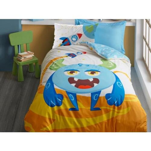 Cottonbox Junior Giant Single Double Quilt Cover Set Blue