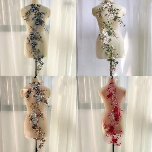 3D Appliqued Lace Patches, Lace Embroidery Lace Flowers For Evening Gowns, Dresses Decoration, Wedding Lace