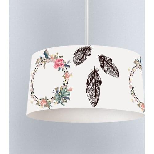 Lamp For Kids Bedrooms Light Chandelier for Living Room Childrens Room White Flower Wreath Model 1393
