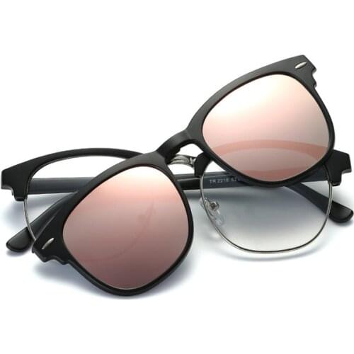 Fashion Sunglasses Men Women Polarized Magnetic Clip On Glasses Male Driving Spectacle Myopia Eyeglasses Frames