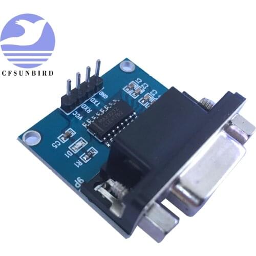 10PCS MAX3232 RS232 to TTL Serial Port Converter Module DB9 Connector MAX232