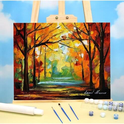 Deep In The Woods Painting By Numbers Complete Kit Acrylic Paints 50*70 Canvas Painting Wall Paintings Crafts For Wholesale