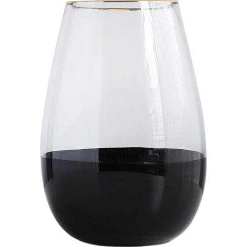 Nordic Black Side Terrarium Glass Containers Flower Vase Decoration Accessories Plant Holders Desk Hydroponics Office Figurine