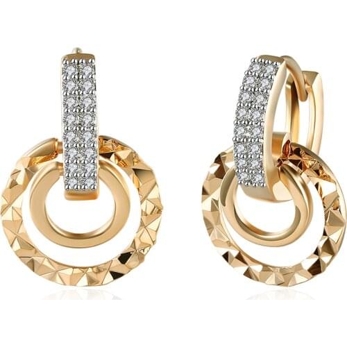 New Arrival Gold Color Earrings for Women Low Price Senhoras brincos Damen - ohrring Factory Price