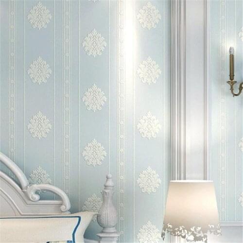 Beibehang European Style Vertical Striped Refined Living Room TV Background Wallpaper Bed Bedside Wallpapers AB papel de parede