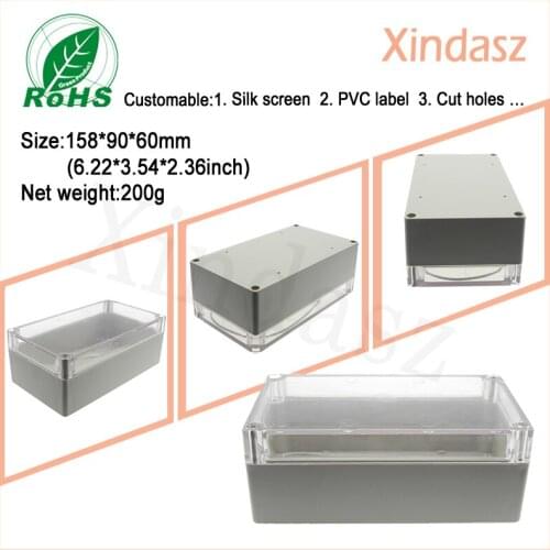 158*90*60mm plastic distribution box Transparent junction box plastic enclosures