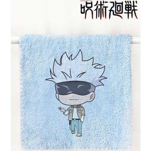 Anime Jujutsu Kaisen Yuji Itadori Gojo Satoru Cosplay Sweat uptake Towel Facecloth cool towel Sports Towel Bath towel Xmas Gifts