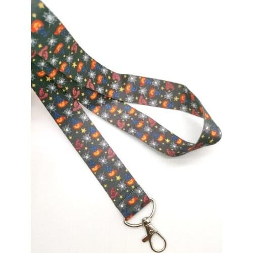 Mew cartoon Halloween pumpkin Lanyard for Keys Mobile Phone Neck Straps Cartoon Keychains Lovel