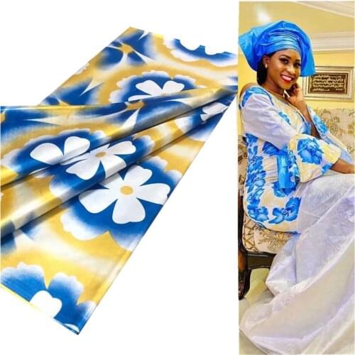 SJ Lace 2021 Brocade Bazin Riche Fabric 2021 New African Perfume Bazin Riche Lace Fabric Nigeria Perfume 100% Cotton Basin x5-27