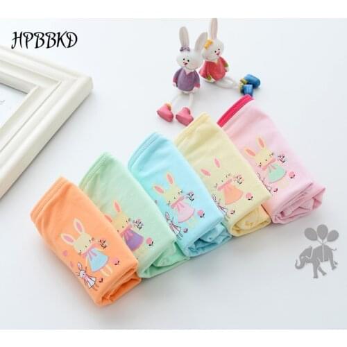 5Pcs/lot Girls Cotton Boxer Briefs Children Panties Girls Boxer Shorts Childrens Panties Kids Underwear For 2-12 Years GU195
