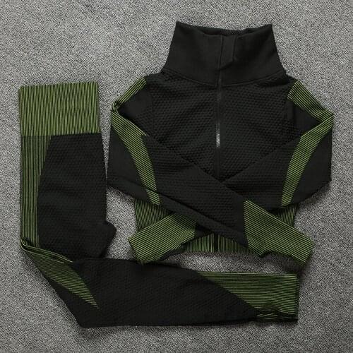 High Stretchy Fitness Tracksuit Women Thin Skinny Soft 2 Piece Set Female Casual Gym Running Exercise Clothes