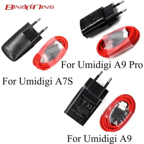 Umidigi A7S Charger 100% Original New Official Quick Charging Adapter + USB Cable Data Line For Umidigi A9 A9 Pro Charger