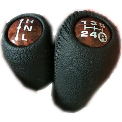 2pcs 5speed Leather black MT Transmission Gear Shift Knob For benz