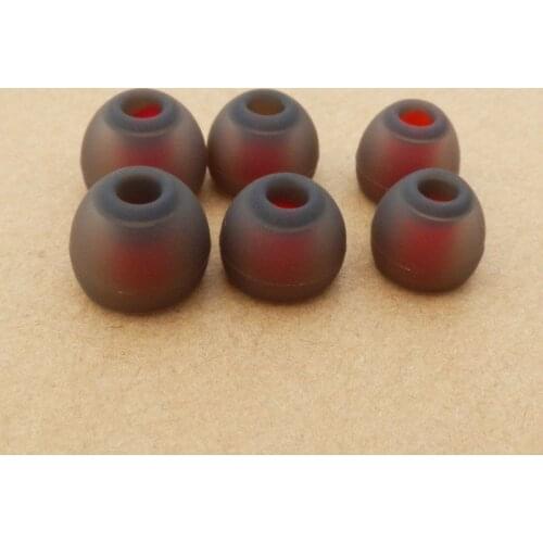 3 Pairs Grey-Red (S/M/L) In-ear Silicone Eartips For Inner-ear Earphones