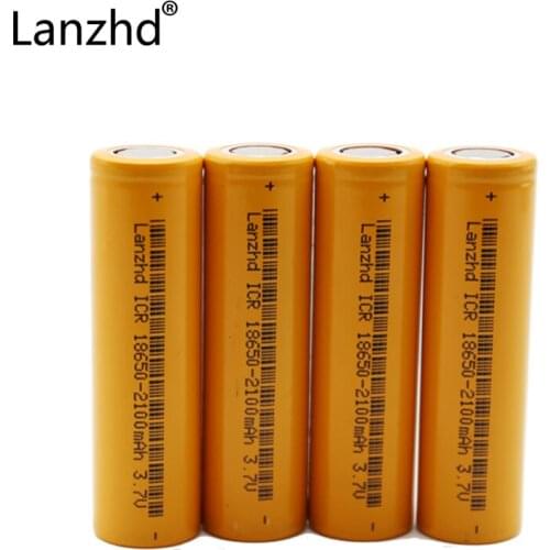 4PCS 18650 for sanyo 18650 rechargeable Batteries 2100MAH Capacity rechargeable Battery 3.7v Li-ion batteries for flashlights