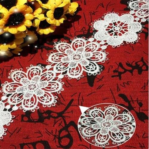 5.5cm womens openwork polyester lace polyester light embroidered lace barcode diy water soluble lace flower lace