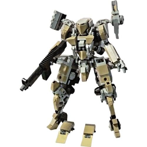 501Pcs MOC Small Particle Desert Close Combat Battle Mecha Brick DIY Building Block Set Compatible with Figures Toy Gift
