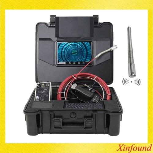 7mm Soft Cable Long Spring Self Leveling 23mm 512hz Sonde Pipe Sewer Drain Inspection Camera Endoscope Borescope 9'LCD
