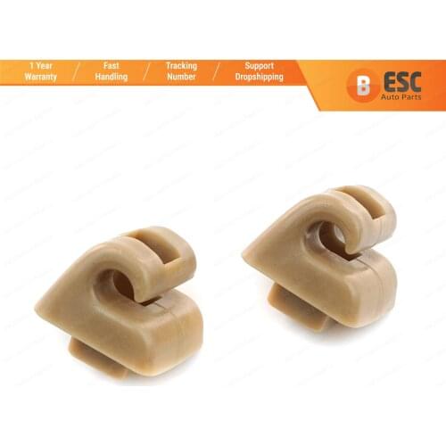ESC ESR503 2 Pieces Sunvisor Sunshade Retainer for Mercedes E Class W123 W124 W126 W140 W201 Tan Color