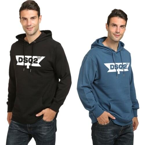 Brand DSQICOND2 DSQ2 letters printing warm thick round neck sweatshirt pullover hoodie cotton Unisex couple Hoodies