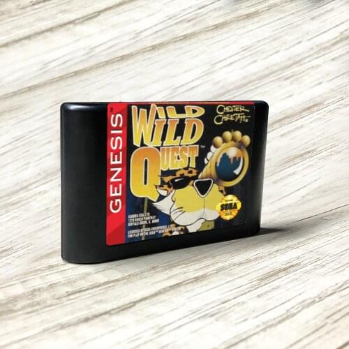 Chester Cheetah Wild Wild Quest - USA Label Flashkit MD Electroless Gold PCB Card for Sega Genesis Megadrive Video Game Console
